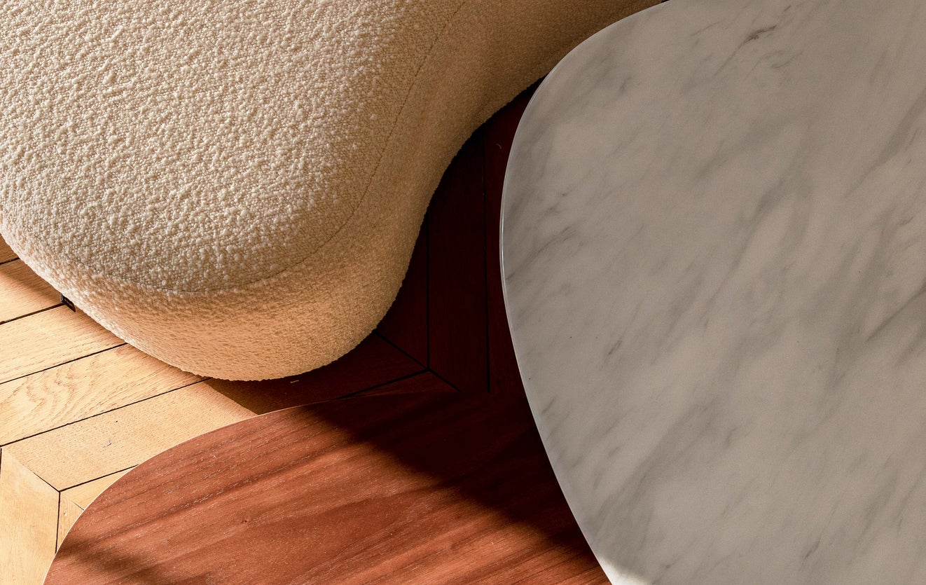 Inspiration SOLACE Couchtische Blanc / Noir Marbre / Métal