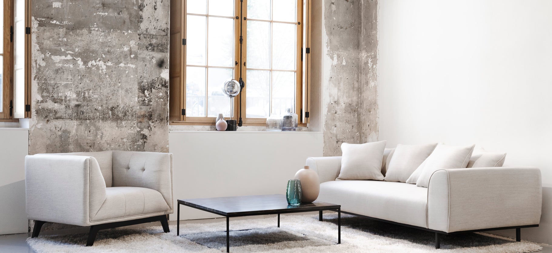 Inspiration BRICK LANE Fauteuils Beige Tissu