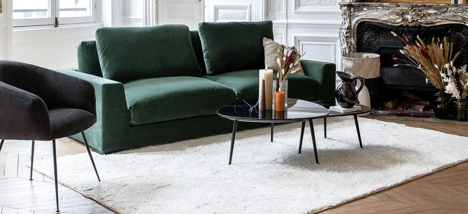 Inspiration SOLACE Coffee Tables Noir Verre / Métal