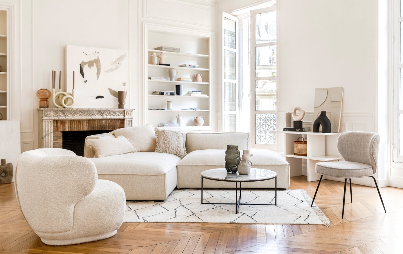Inspiration GISELLE Couchtische Weiß / Schwarz Marmor / Metall
