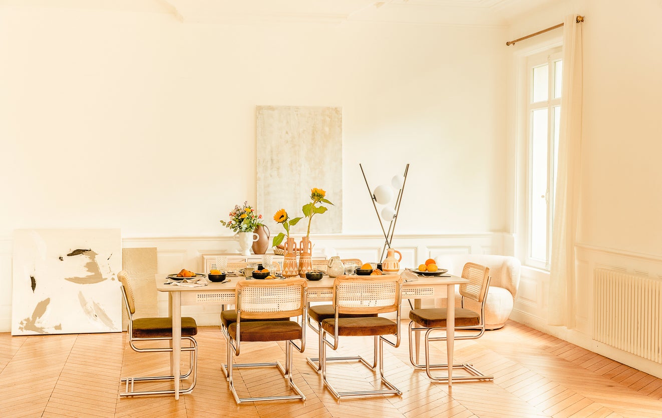 Inspiration LINCOLN Tables à manger Naturelle Bois / Cannage de rotin