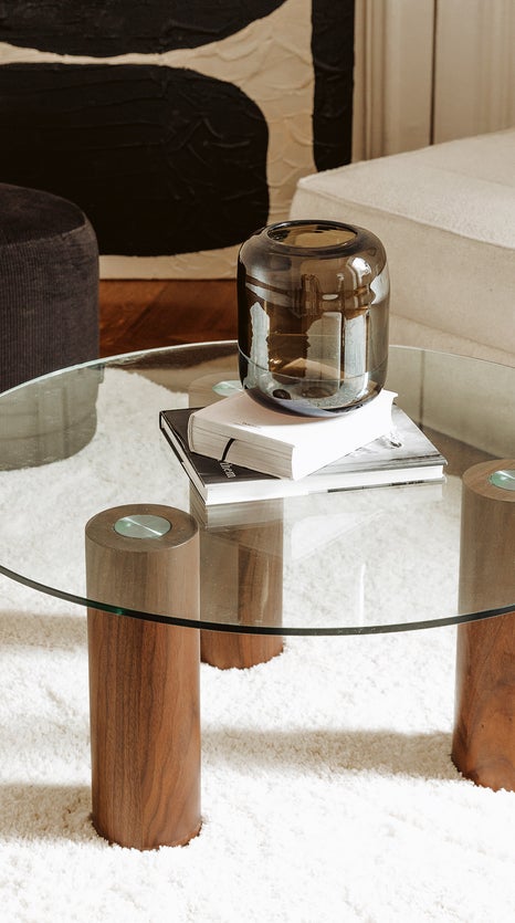 Inspiration ANDREA Coffee Tables Brown Glass / Wood