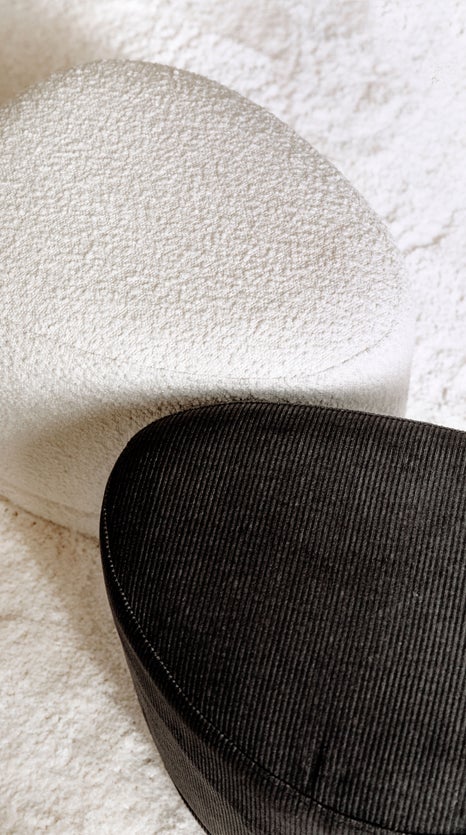 Inspiration ENZO Stools Noir Velours côtelé
