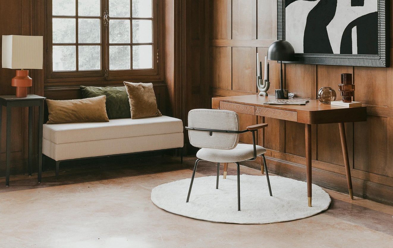 Inspiration HORACE Dining chairs Gris / Noir Bois / Métal / Tissu