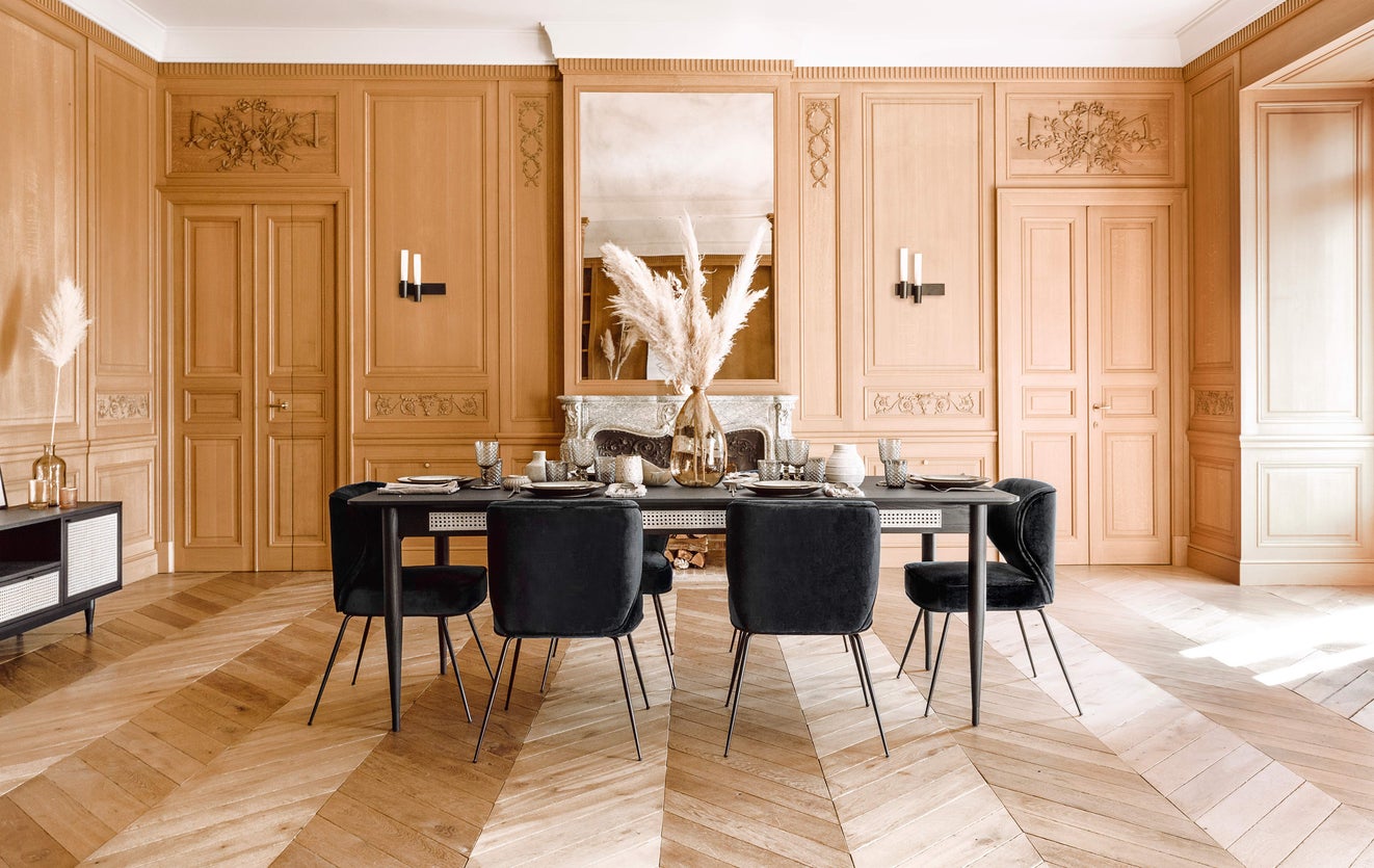 Inspiration WAYNE Dining chairs Noir Velours / Acier