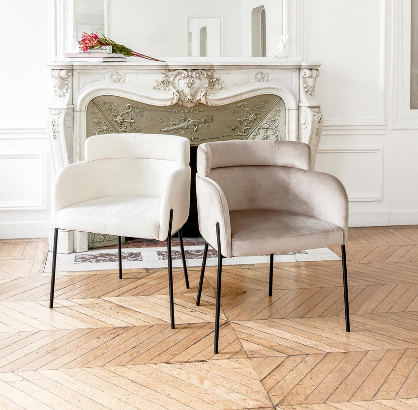 Inspiration BARON Dining chairs Beige Métal