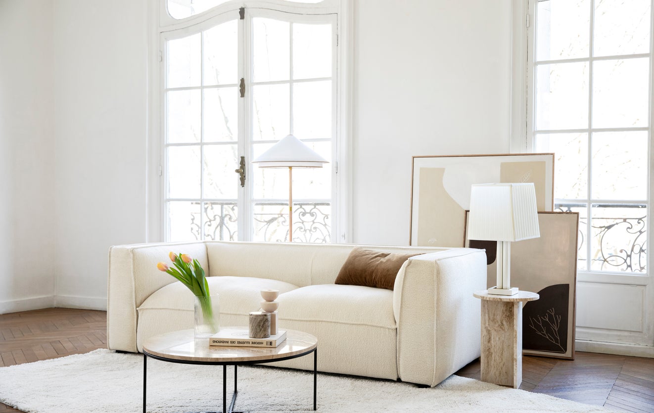 Inspiration AUSTER 3 Seater Sofas White Wood