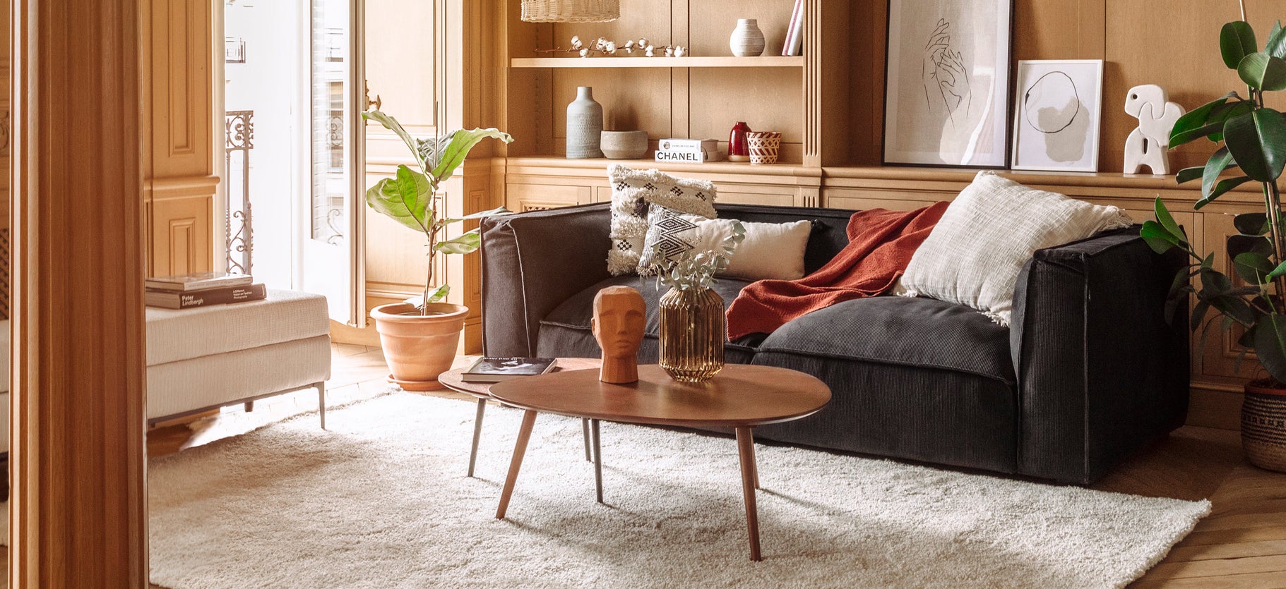 Inspiration SOLACE Tables basses Marron foncé Bois