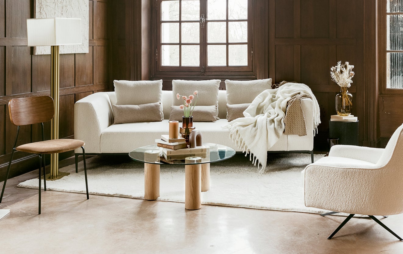 Inspiration ANDREA Tables basses Naturelle Verre / Bois
