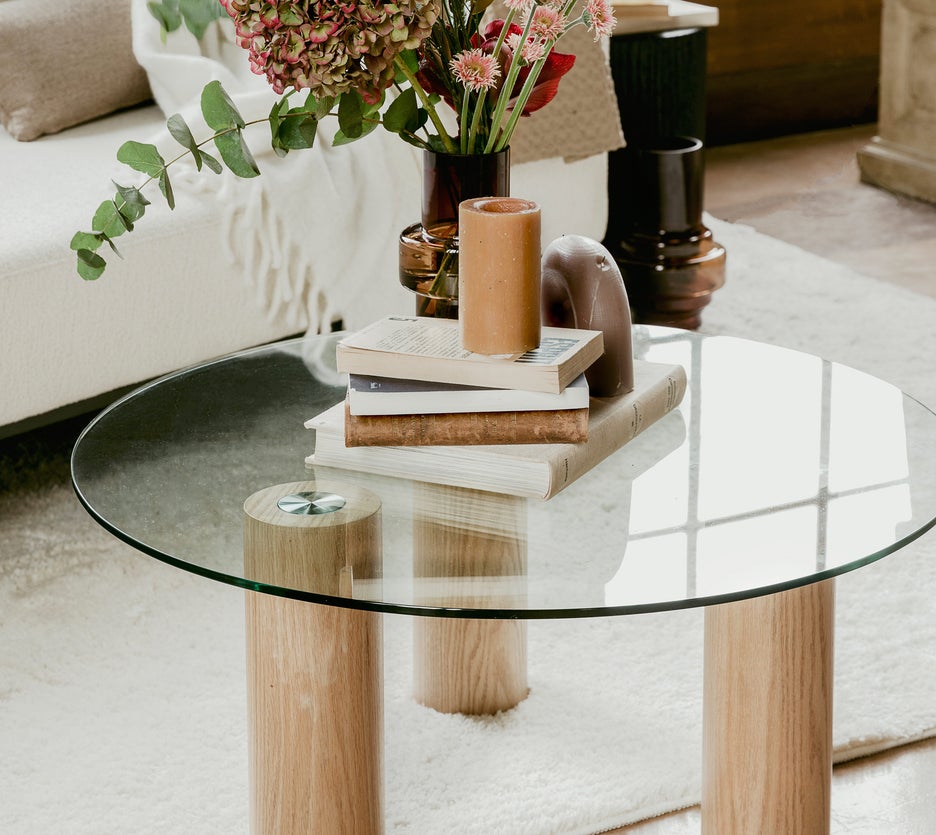 Inspiration ANDREA Tables basses Naturelle Verre / Bois