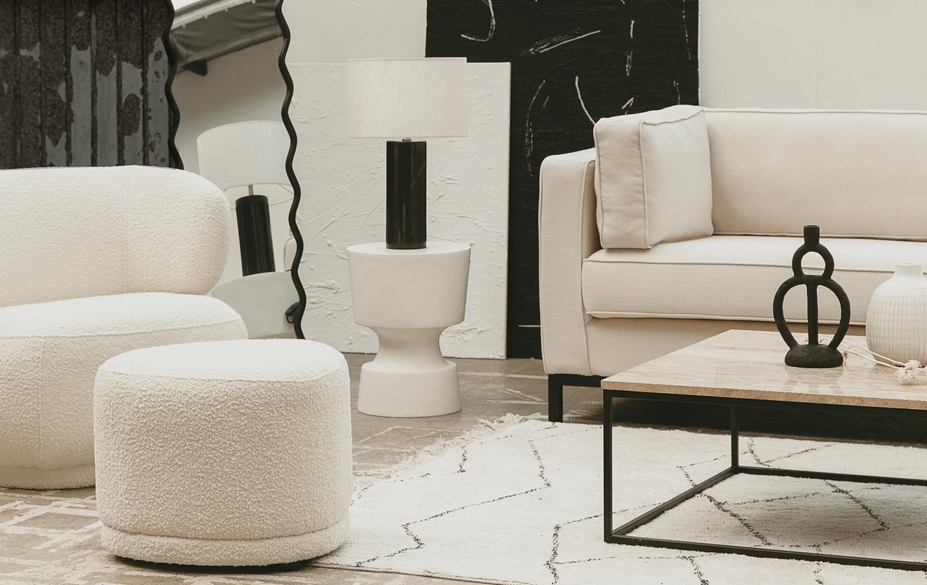 Inspiration TYRION Beistelltische Weiß Fiberglas