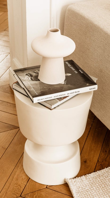 Inspiration TYRION Beistelltische Weiß Fiberglas