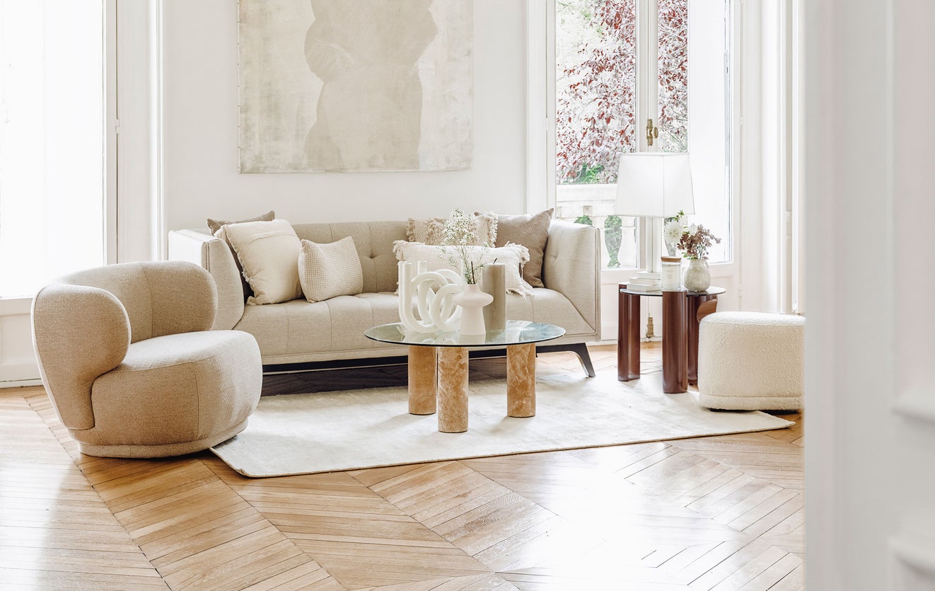 Inspiration GIOIA Tables d'appoint Rouge Verre / Bois