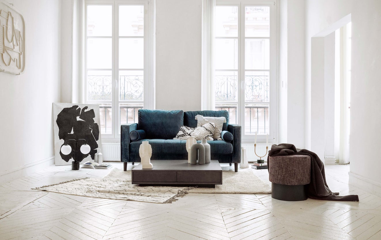 Inspiration QUEEN B Tischlampen Schwarz Metall / Marmor