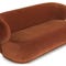 GIULIA 2 Seater Sofas Terracotta brown Velvet / Wood