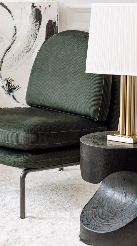 Inspiration HOXTON Fauteuils Vert / Noir Velours / Métal