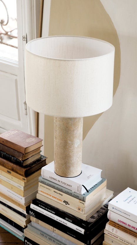 Inspiration GAIA Table lamps Natural Travertine / Linen