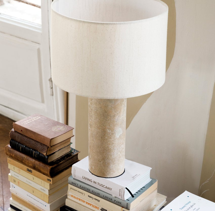 Inspiration GAIA Lampade da tavolo Beige Travertino / Lino