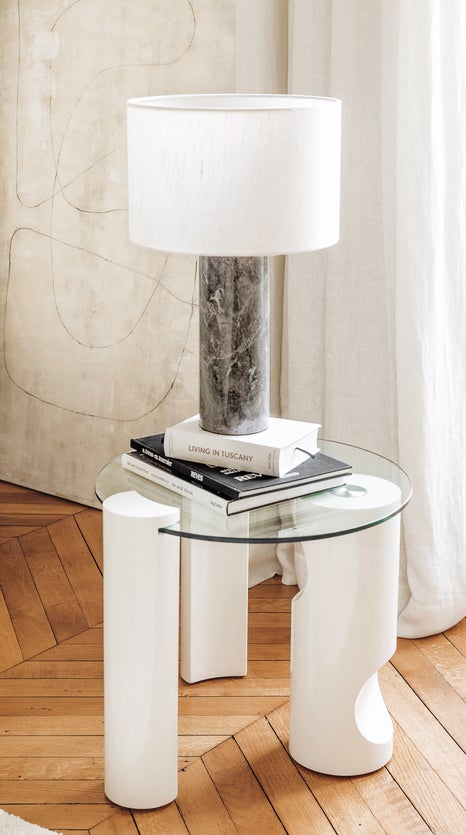 Inspiration GIOIA Side Tables White Glass / Wood