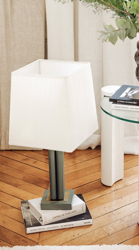 Inspiration ALBA Table lamps White / Green / Gold Fabric / Wood / Metal