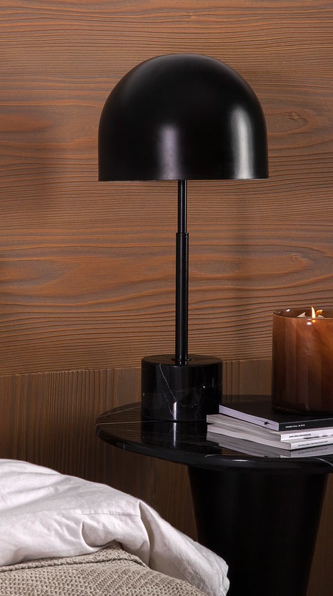 Inspiration PEANUT Table lamps Noir Marbre / Metal