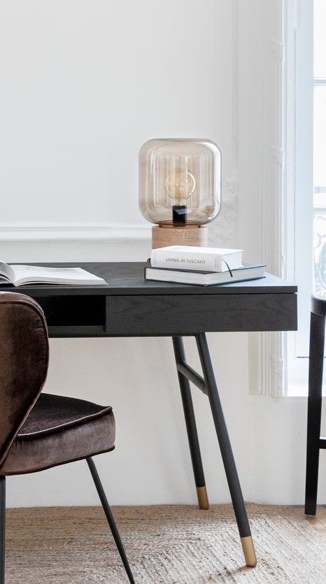Inspiration Icar Lampes de table Ambre / naturel Bois / Verre