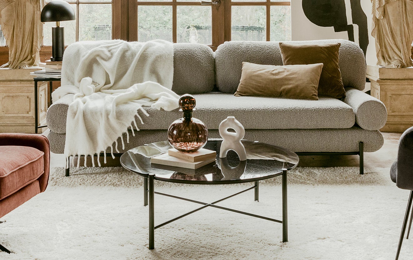 Inspiration Vittorio Tables basses Noir Velours / Métal