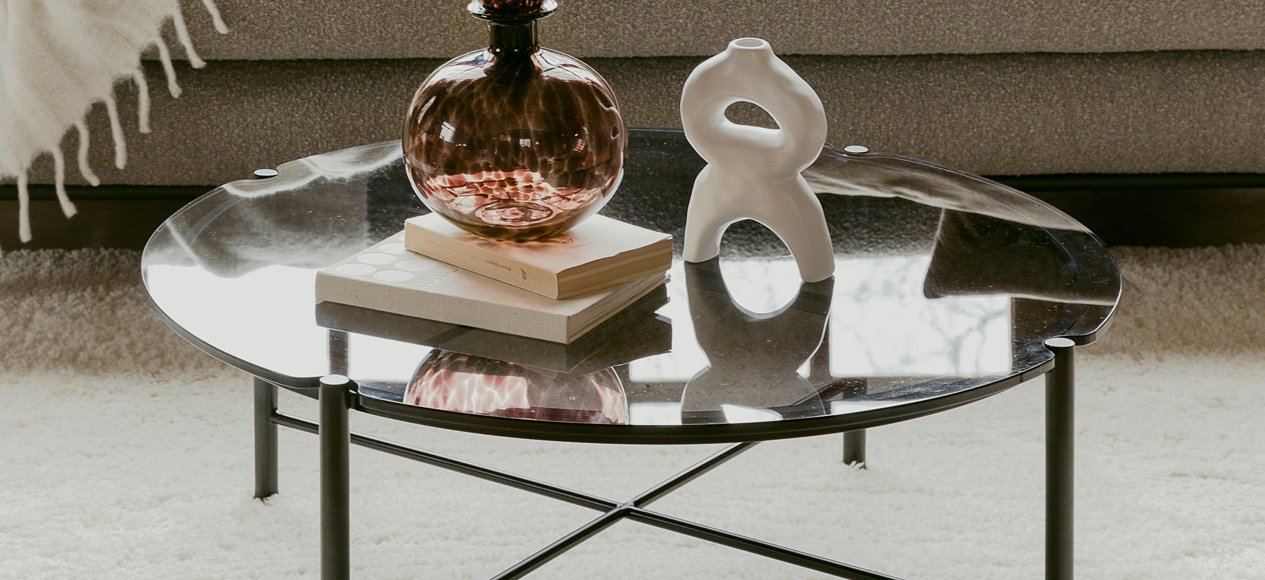 Inspiration Vittorio Tables basses Noir Velours / Métal