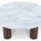 ANDREA Coffee Tables White / Brown Marble / Wood