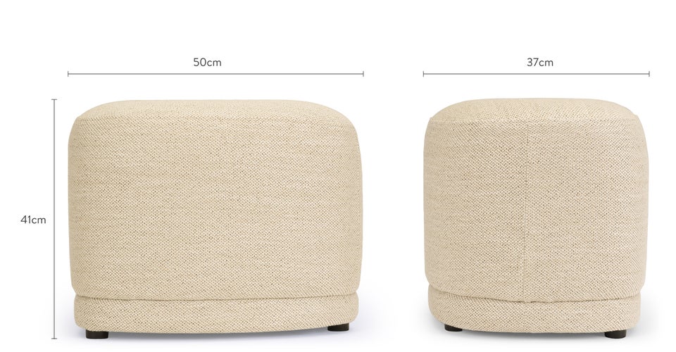ENZO Poufs & tabourets Beige sable Tissu Dimensions