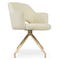 Luthor Office Chairs White / Gold Curl / Metal
