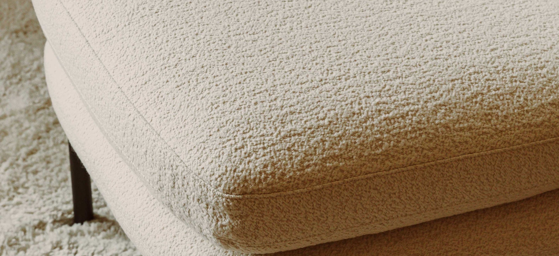 Inspiration HOXTON Sessel Weiß / Schwarz Stoff / Metall