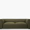 AUSTER 3 Seater Sofas White / Black Curl / Wood