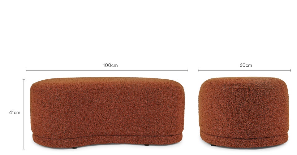 ENZO Bancs Rouille Bouclette Dimensions