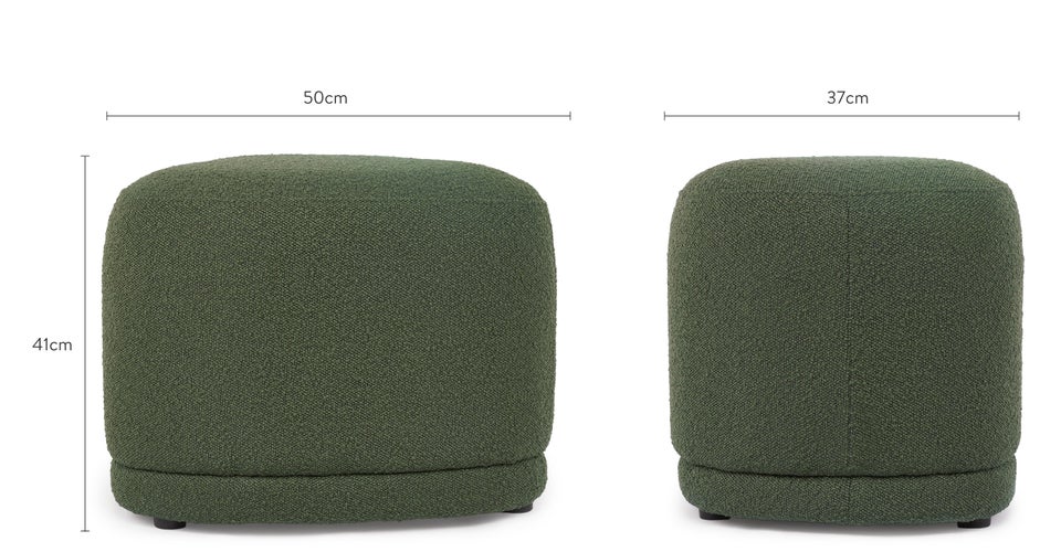 ENZO Poufs & tabourets Vert Bouclette Dimensions