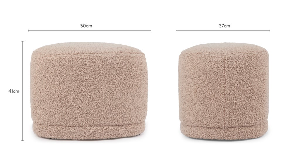 ENZO Hocker & Poufs Beige Steinbock Dimensions