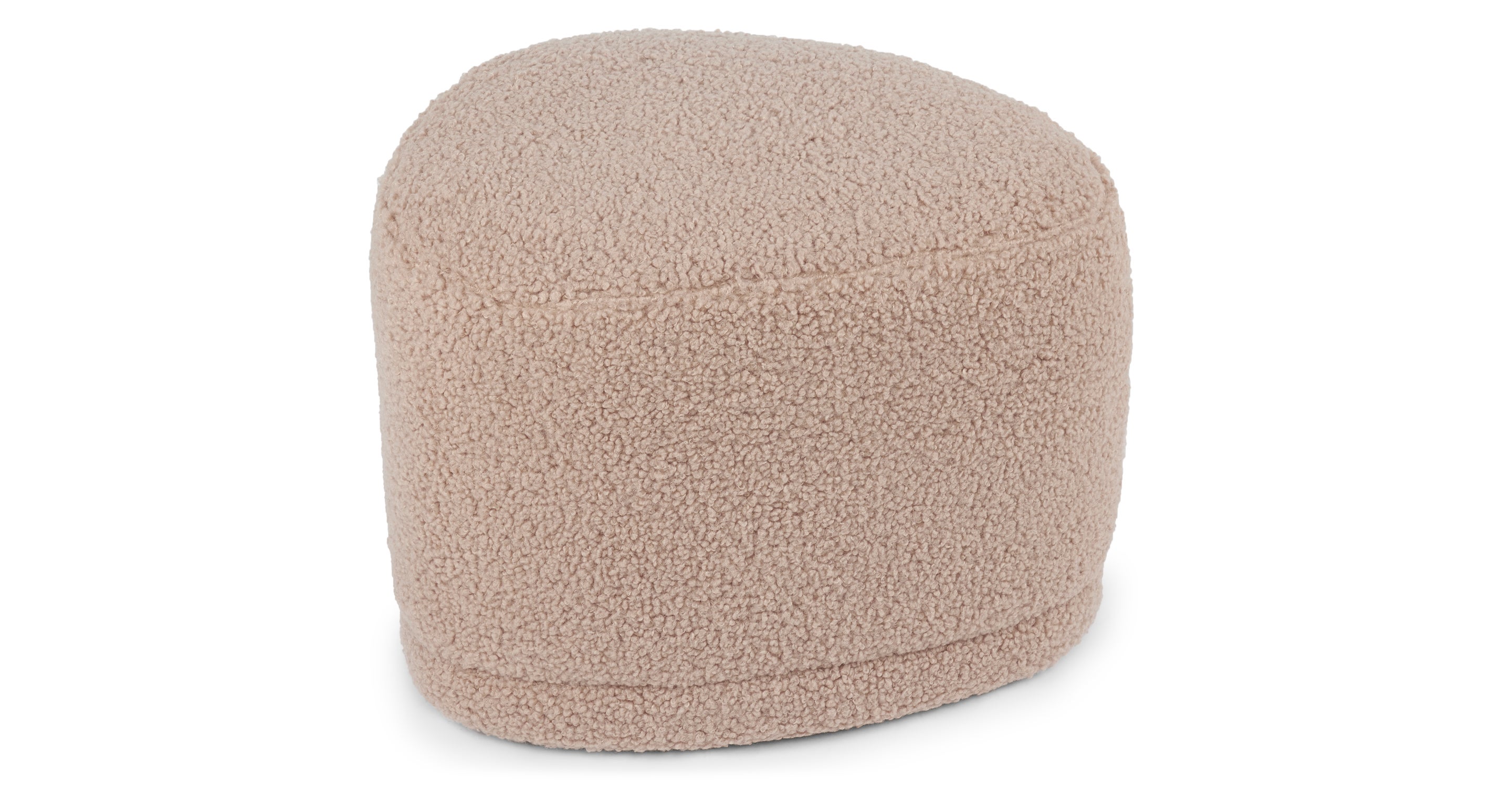 Pouf velluto beige ø 47 cm LOVETT Pouf velluto beige ø 47 cm LOVETT