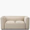 AUSTER 2-Sitzer Sofas Orange Bock / Holz