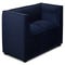 AUSTER 2-Sitzer Sofas Blau Samt / Holz