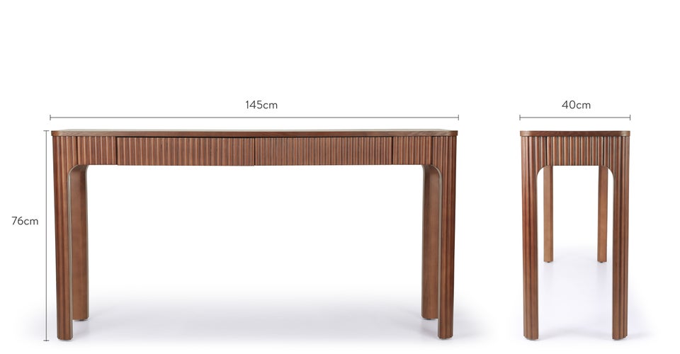 DUNE Bureaux Marron Bois Dimensions
