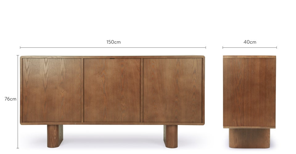 VANGUARD Sideboards & Highboards Braun Holz Dimensions