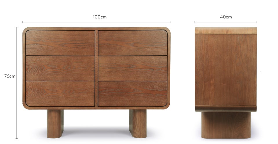 NED Kommoden Braun Holz Dimensions