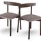 AURELIO Dining chairs Brown Velvet / Wood