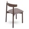AURELIO Dining chairs Brown Velvet / Wood