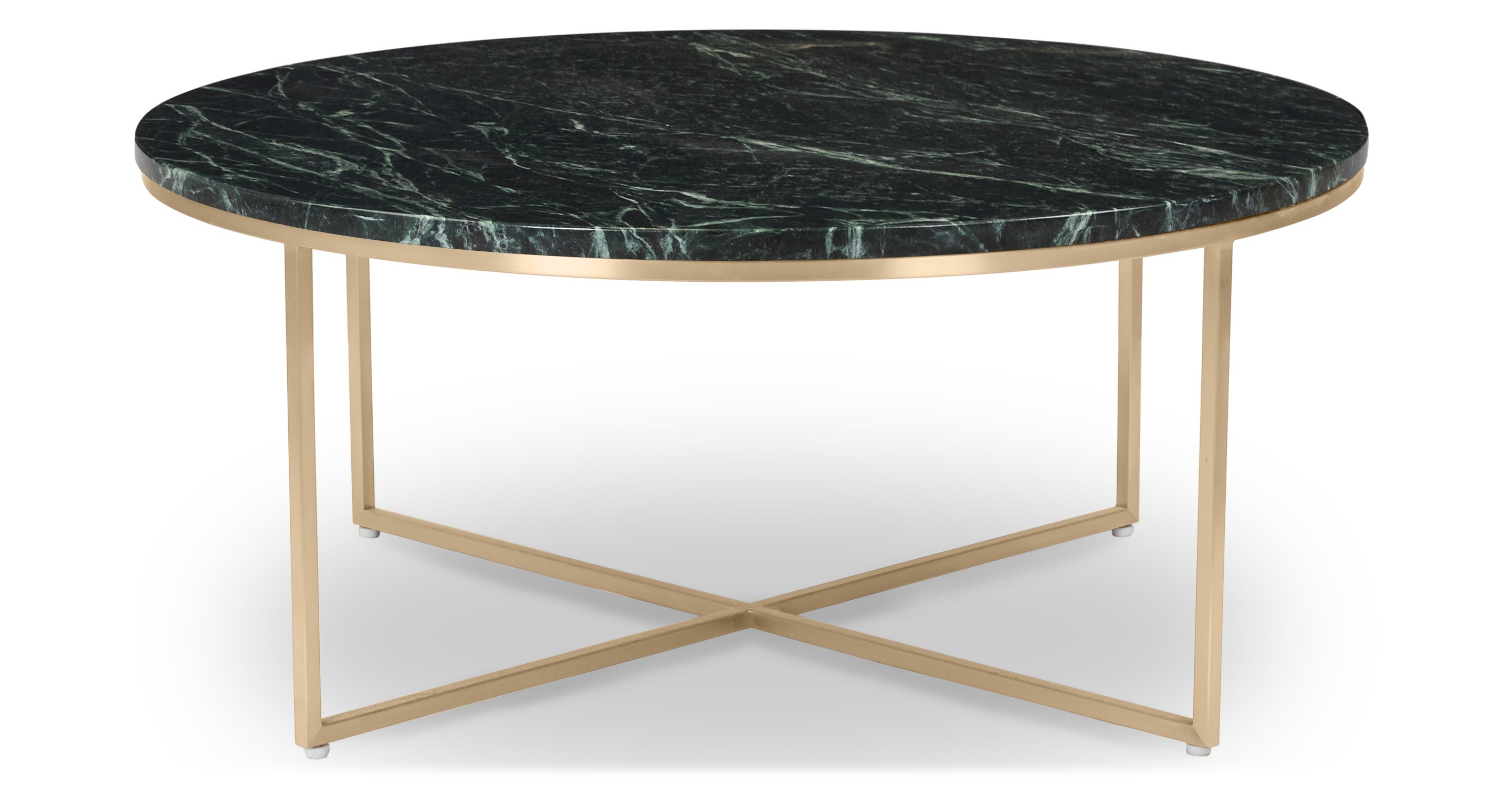 Couchtisch - grüner Marmor Waterproof &amp; Messing - NV GALLERY - GISELLE