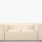AUSTER 2 Seater Sofas White Curl / Wood