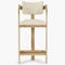 OLIVIA Barhocker Beige / Natur Stoff / Holz