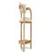 OLIVIA Tabourets de Bar Blanc / Naturel Bouclette / Bois