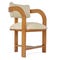 OLIVIA Dining chairs White / Natural Fabric / Wood