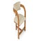 OLIVIA Chaises de salle à manger Blanc / Naturel Tissu / Bois